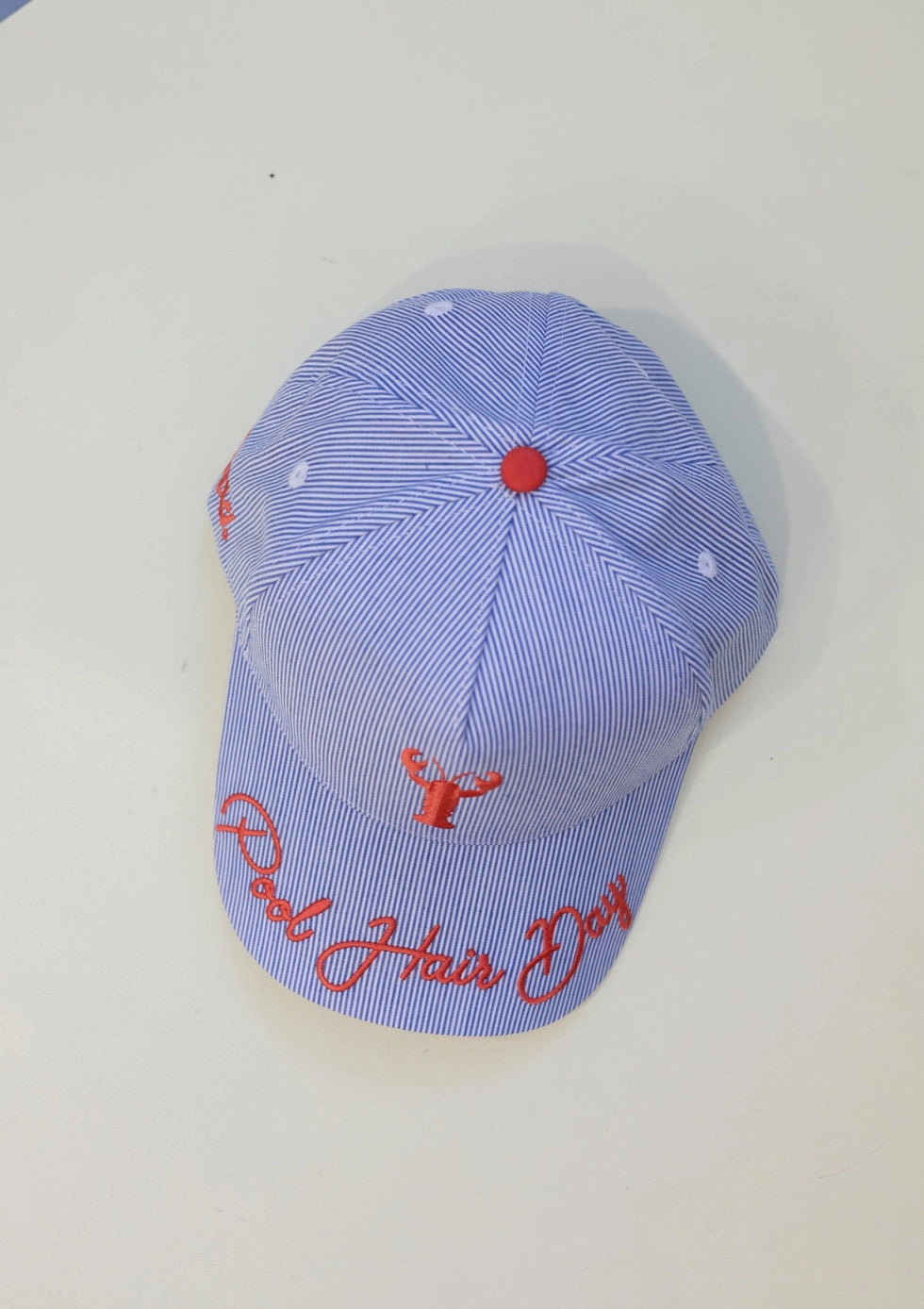 Pool Hair Day | Striped Trucker Hat