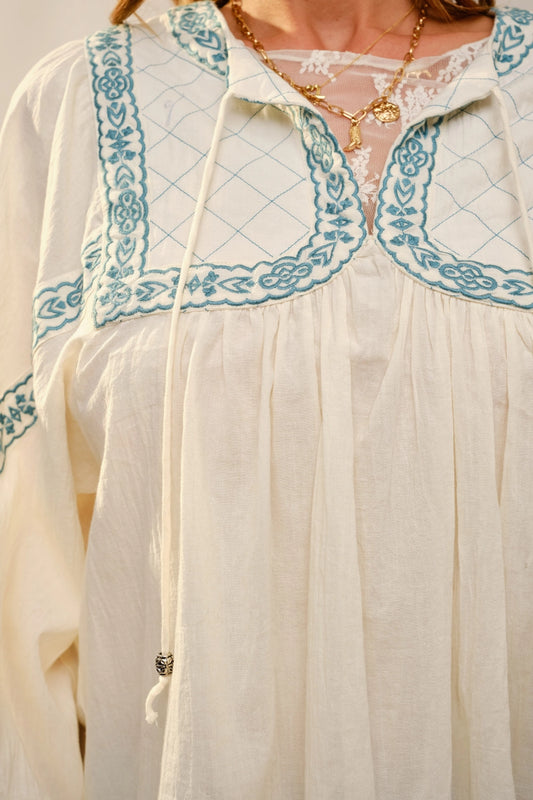 The Isla Embroidered Top