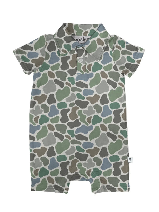 Pebble Camo - Polo Romper