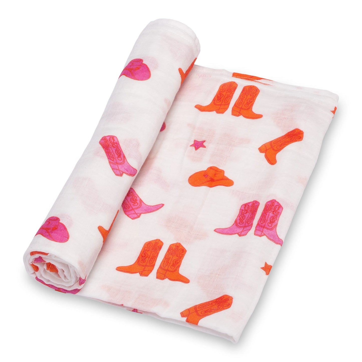 Life is Better in Pink Boots | Muslin Swaddle Blanket