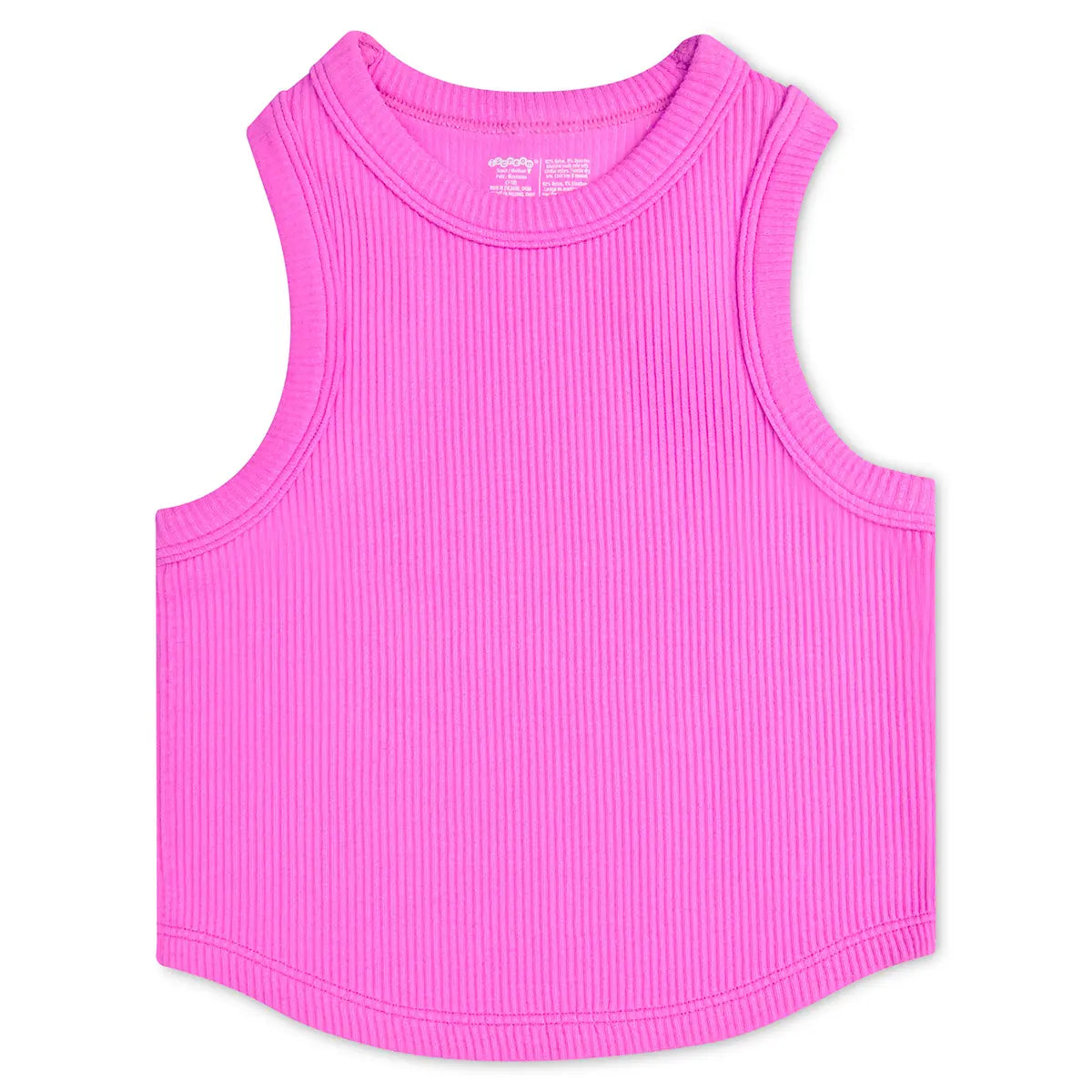 Cropped Ribbed Racerback Tank | Pretty Pink