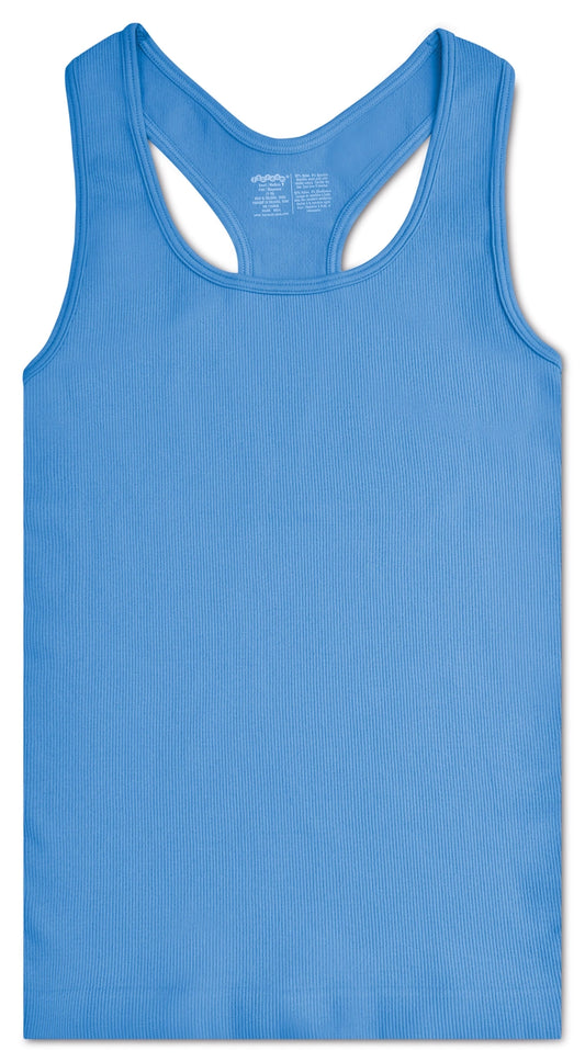 Ribbed Racerback Tank Top | Bright Blue