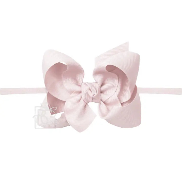 Mini Noah Headband Bow | Powder Pink