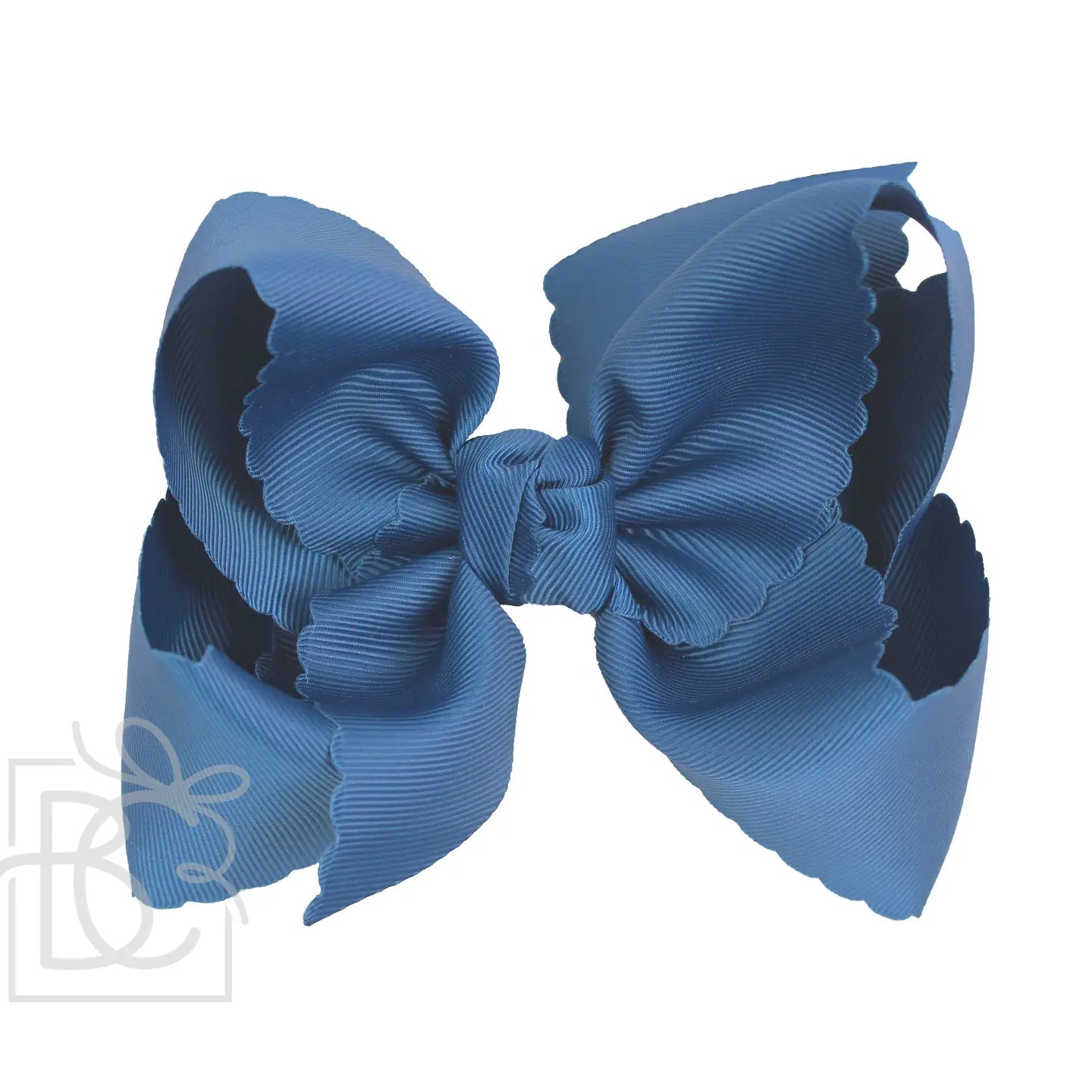 Scalloped Edge Bow | Smoke Blue