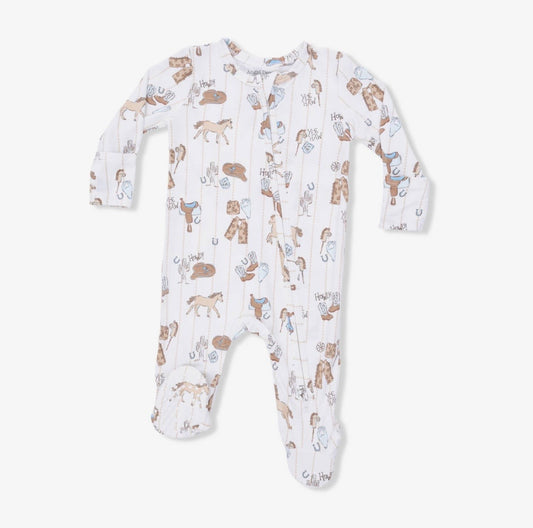 Cowboy Nursery - 2 Way Zipper Footie