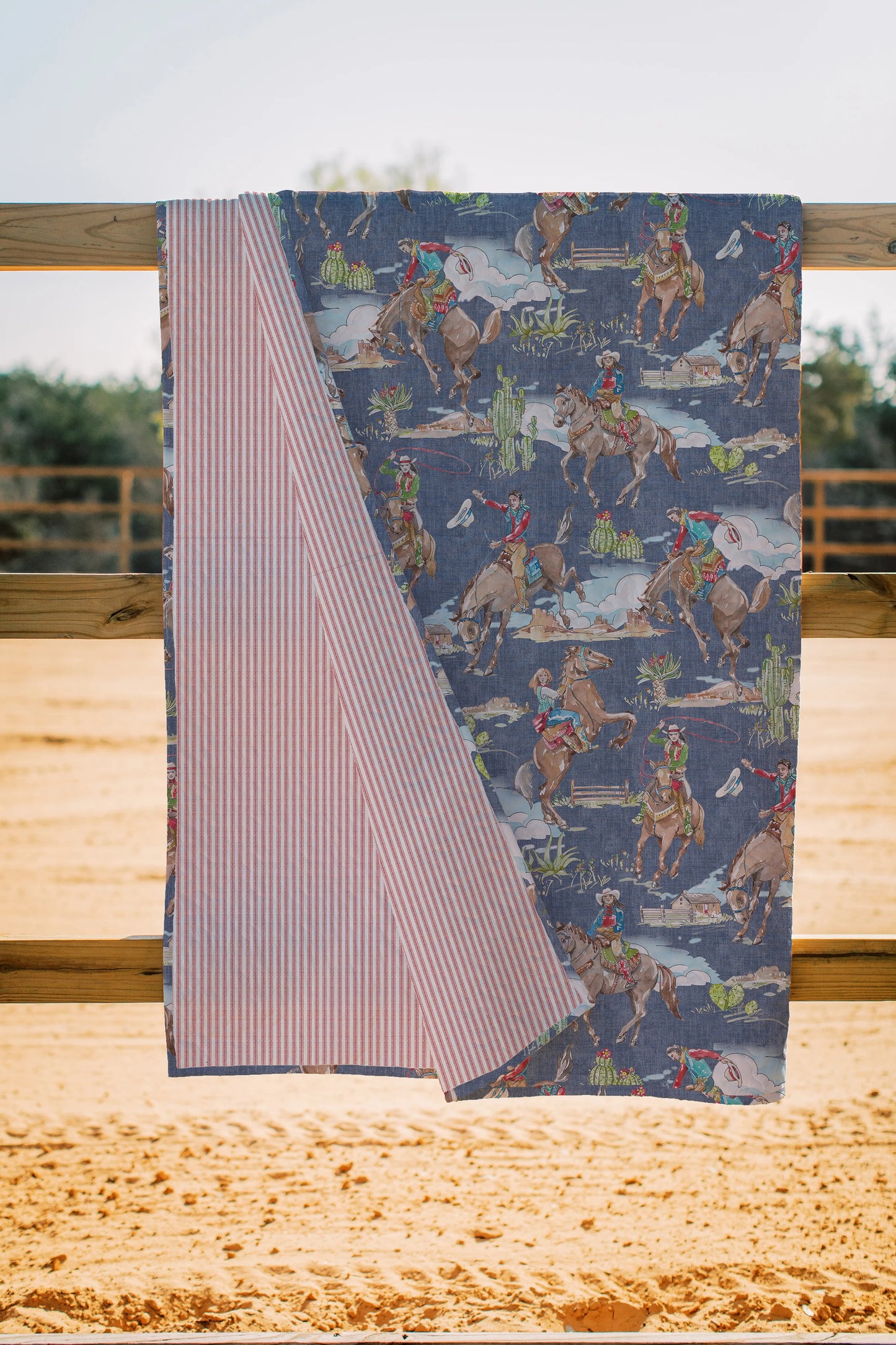 Birdie Chambray Baby Blanket