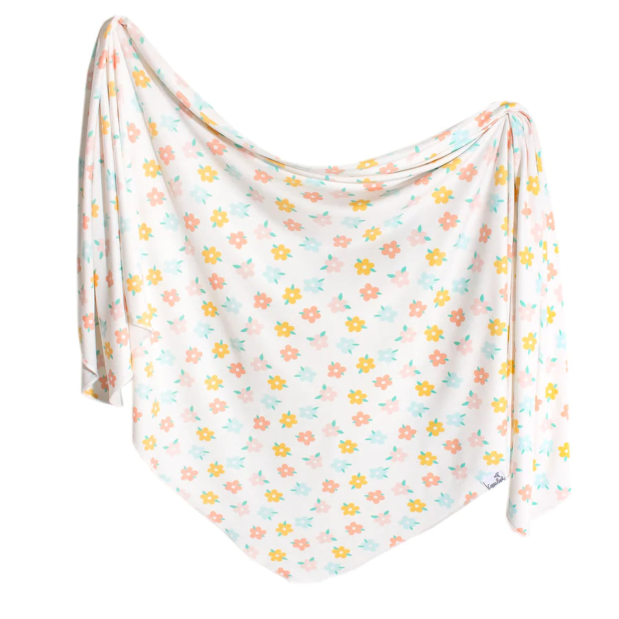 Daisy Knit Swaddle Blanket