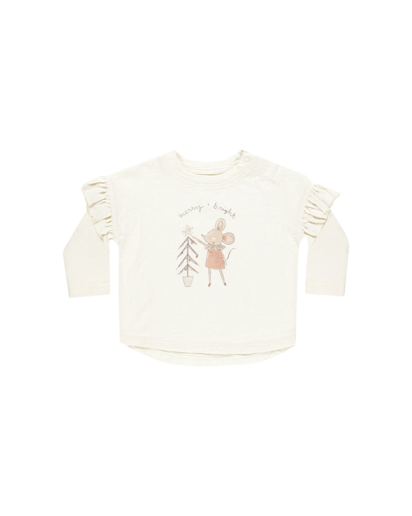 Ruffle Long Sleeve Tee | Mouse