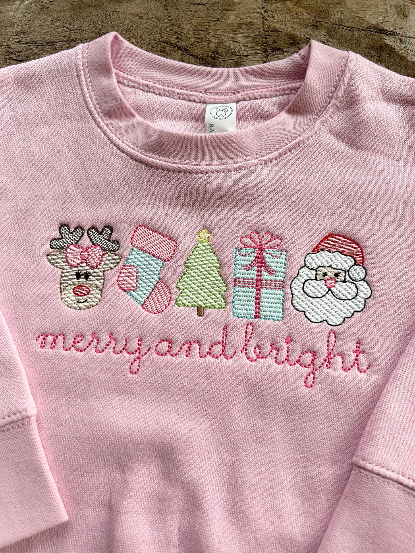 Merry and Bright Sweatshirt | Pink