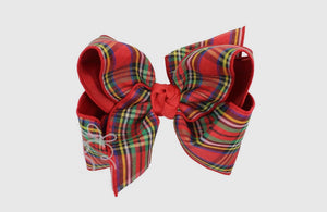Bow with Clip | Christmas Plaid