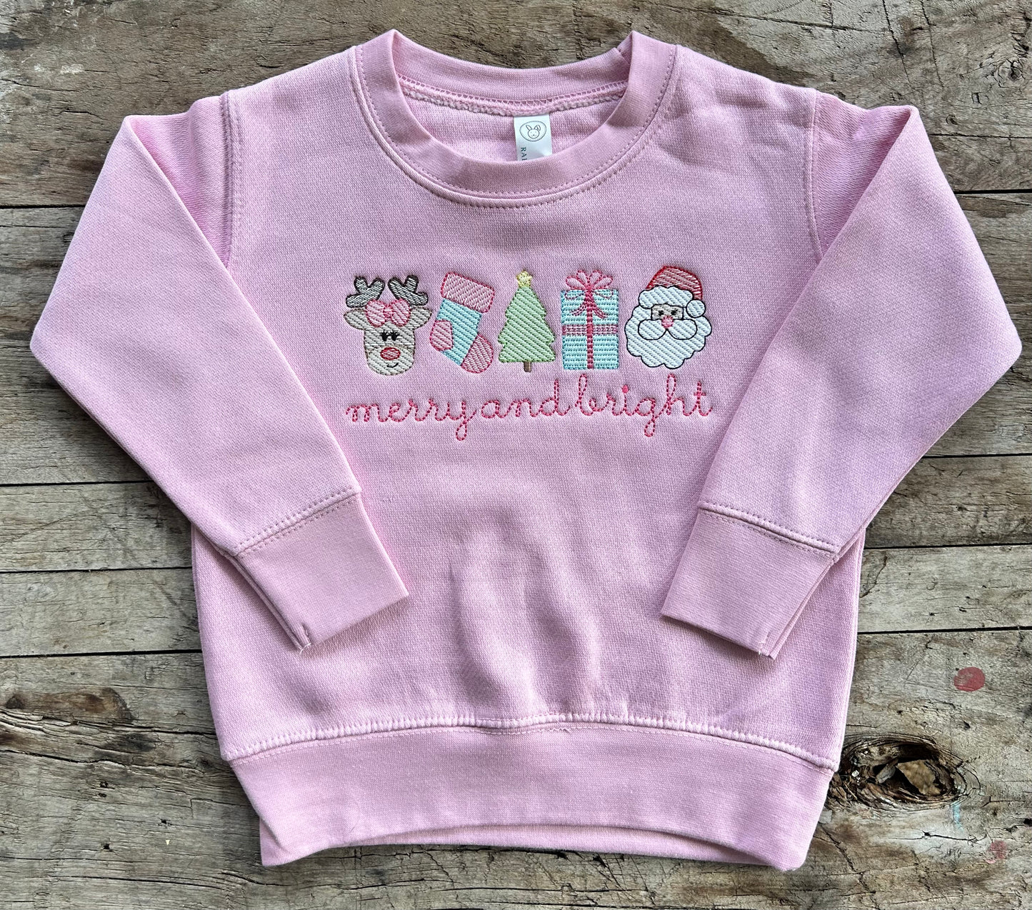 Merry and Bright Sweatshirt | Pink