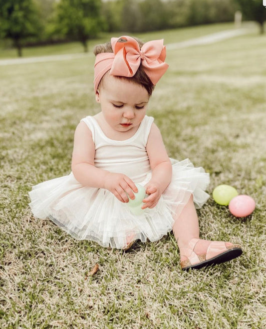 Noah Headband Bow | Light Coral