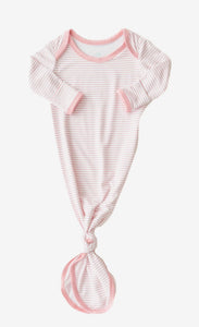 Pink Taffy Stripe Knotted Gown
