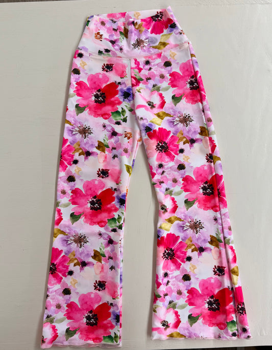 Pink Splash Flare Leggings
