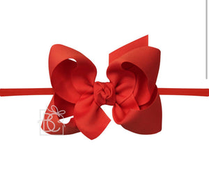 Mini Noah Headband Bow | Red