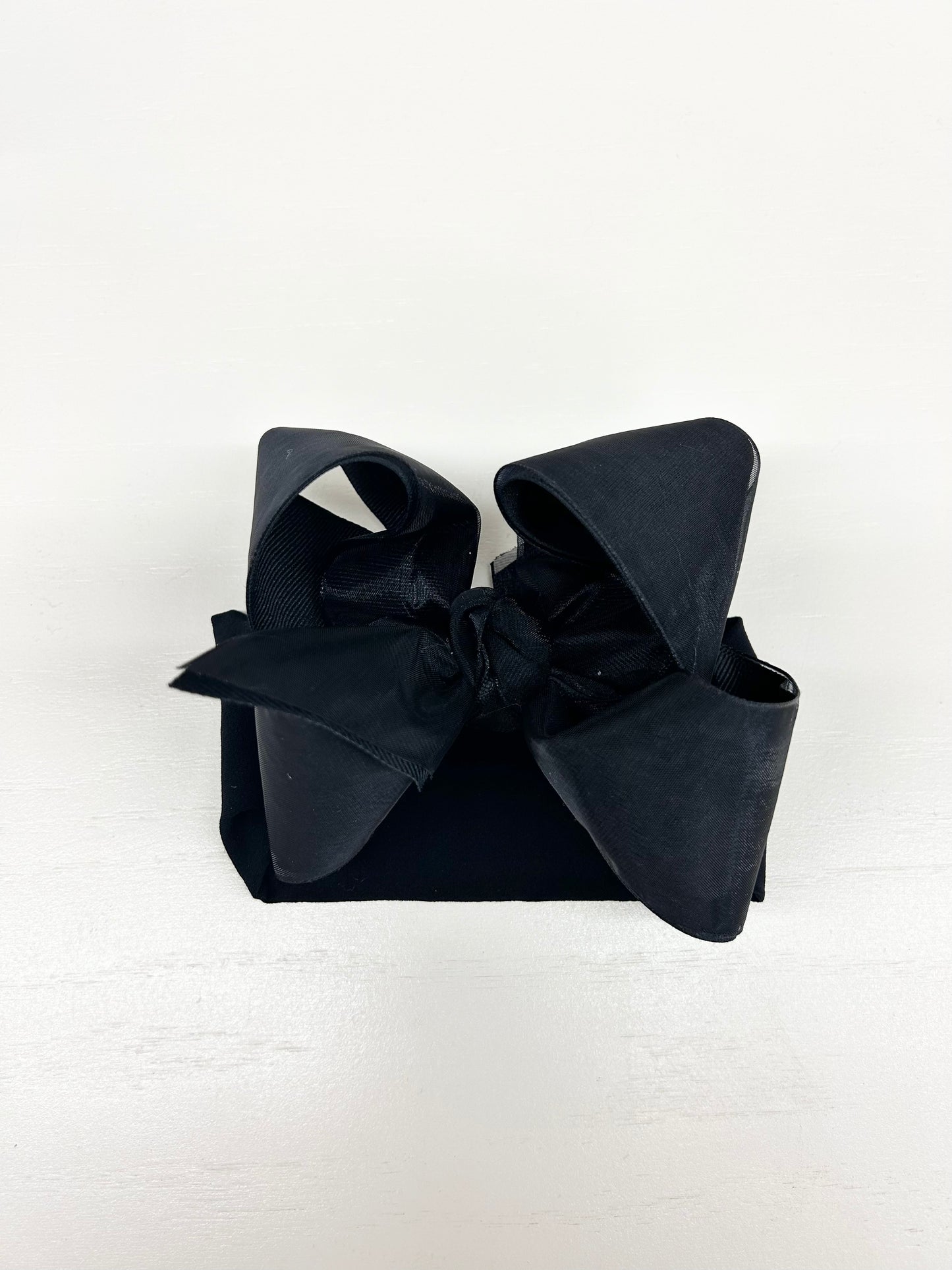 Noah Headband Bow | Black Layered Organza