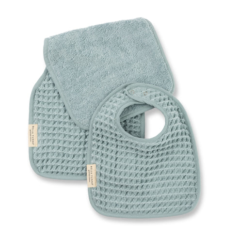 Reversable Bib + Burp Set | Fog