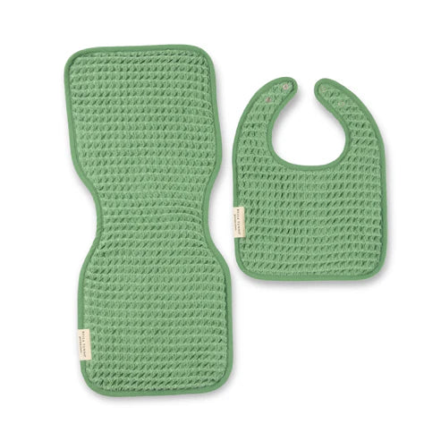 Reversable Bib + Burp Set | Sea Foam