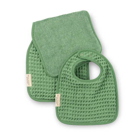 Reversable Bib + Burp Set | Sea Foam