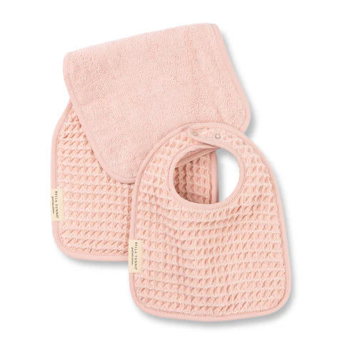 Reversable Bib + Burp Set | Blush