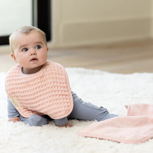 Reversable Bib + Burp Set | Blush