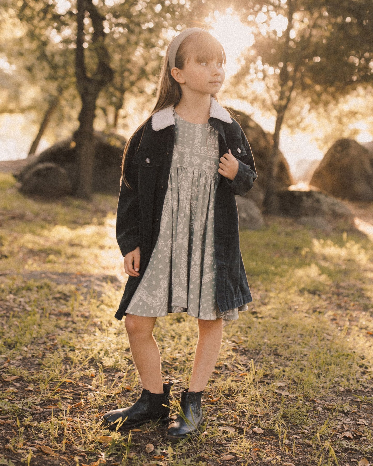 Long Trucker Jacket | Washed Black