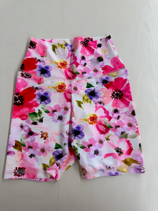 Pink Splash Biker Shorts