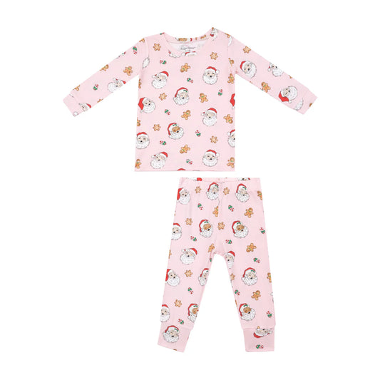 Loungewear Set | Vintage Santas Pink