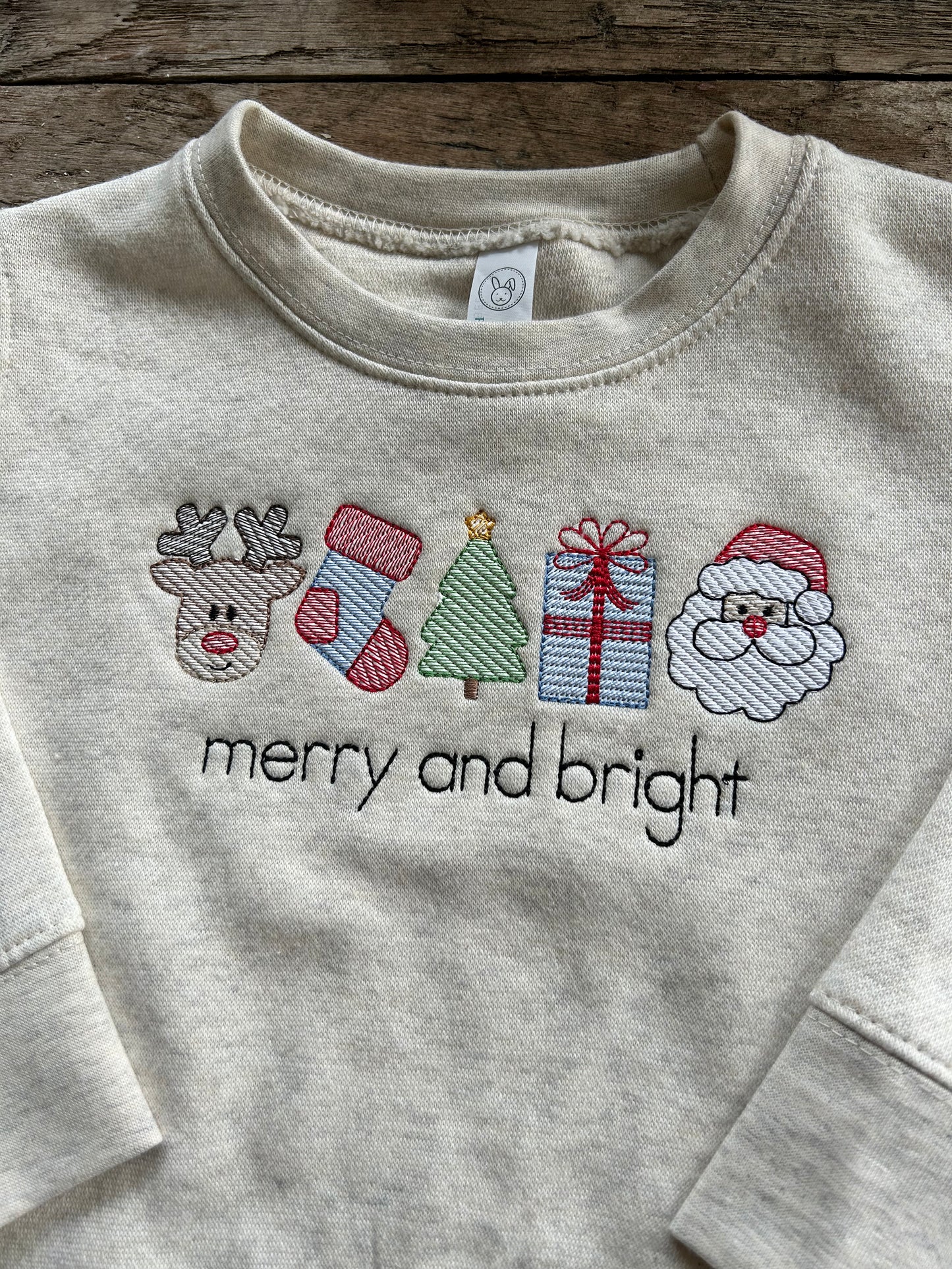 Merry and Bright Sweatshirt | Oatmeal