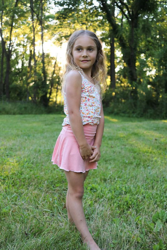 Sunset Peach Tennis Skirt