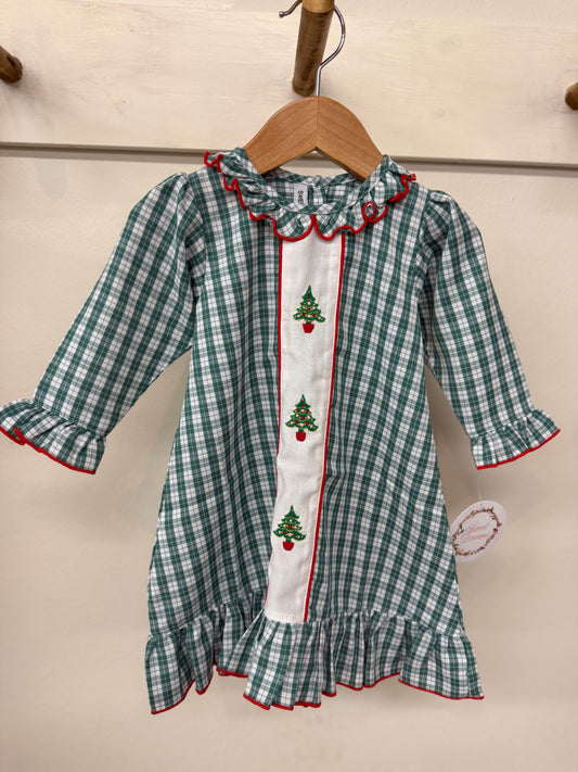 Green Gingham Gown | Christmas Tree
