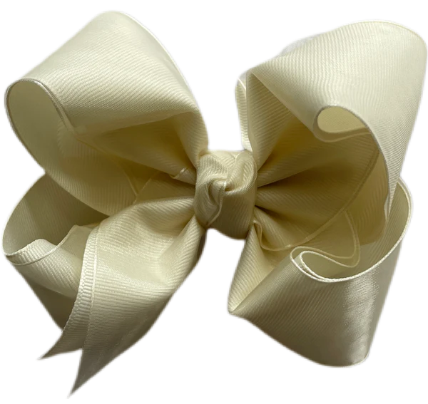 Noah Headband Bow | Antique White Layered Organza