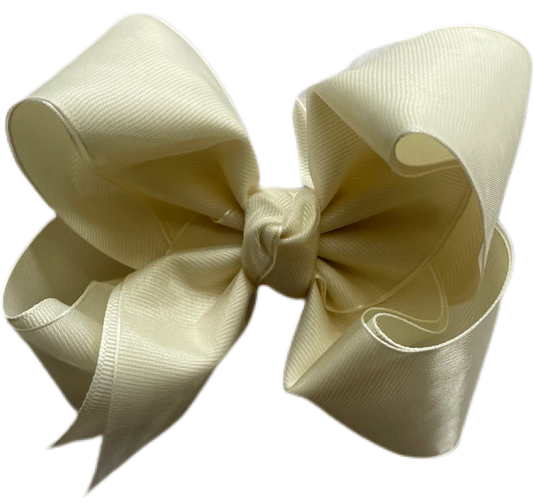 Noah Headband Bow | Antique White Layered Organza