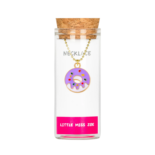 Sprinkle Donut Necklace in a Bottle