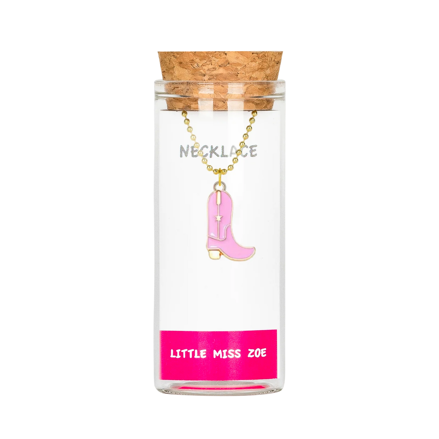Cowgirl Boot Necklace in a Bottle
