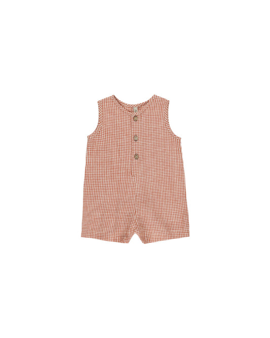 Maverick Romper | Poppy Gingham