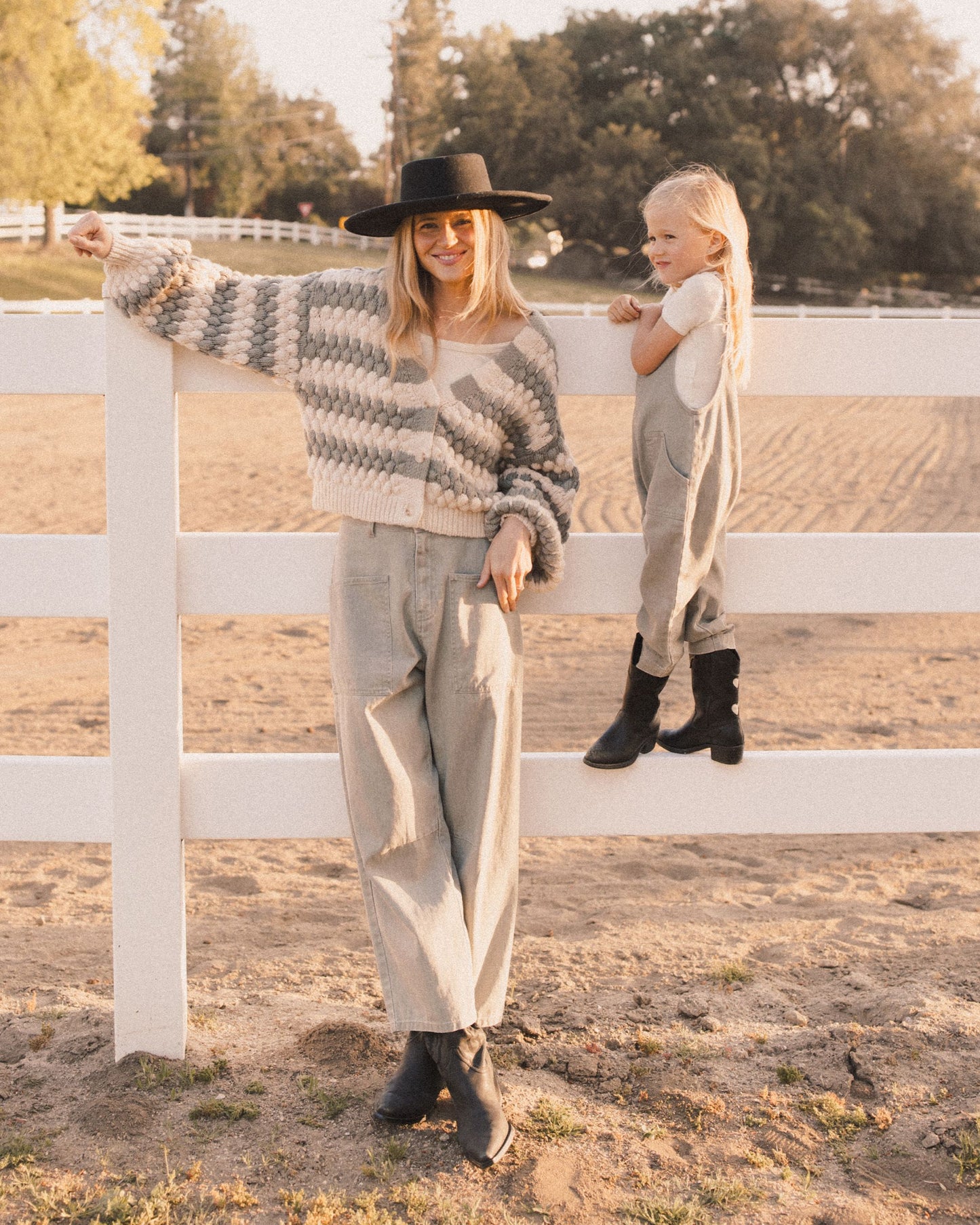 Boxy Crop Cardigan | Laurel Stripe