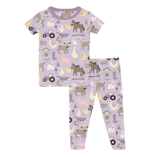 Short Sleeve Pajama Set | Thistle Morning on the Farm