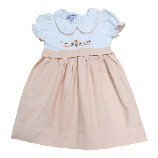 Embroidered Pumpkin Patch Dress