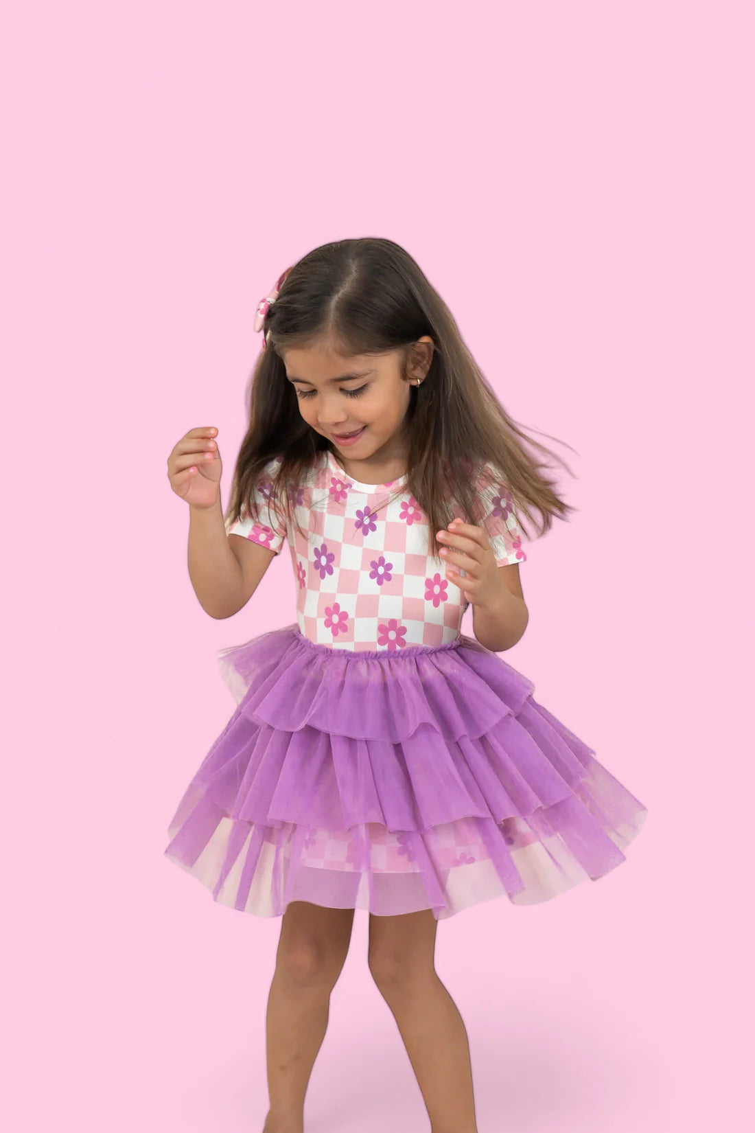 Tutu Dress | Wavey Daisy Checkers