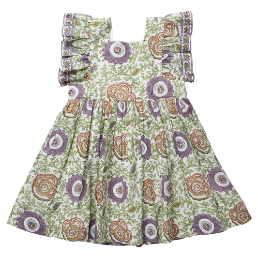 Girls Elsie Dress | Lilac Lisbon Floral