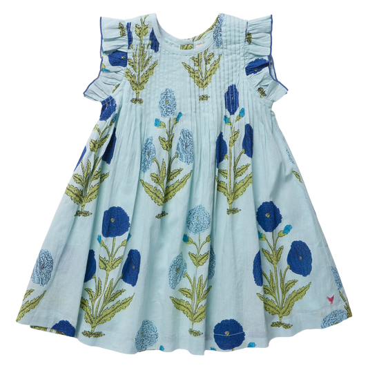 Girls Jaipur Dress | Light Blue Dandelion