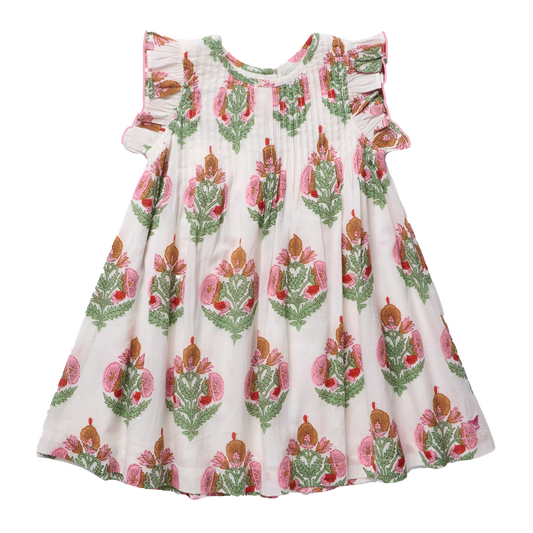 Girls Jaipur Dress | Pink Bellflower