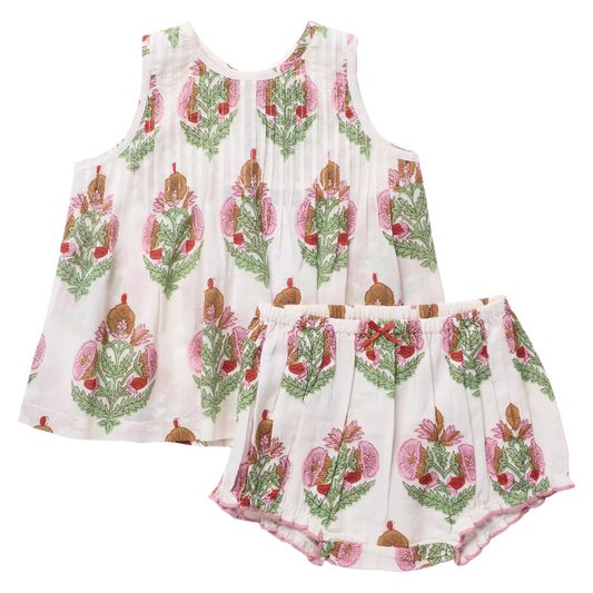 Baby Girls Jaipur 2-PC Set | Pink Bellflower
