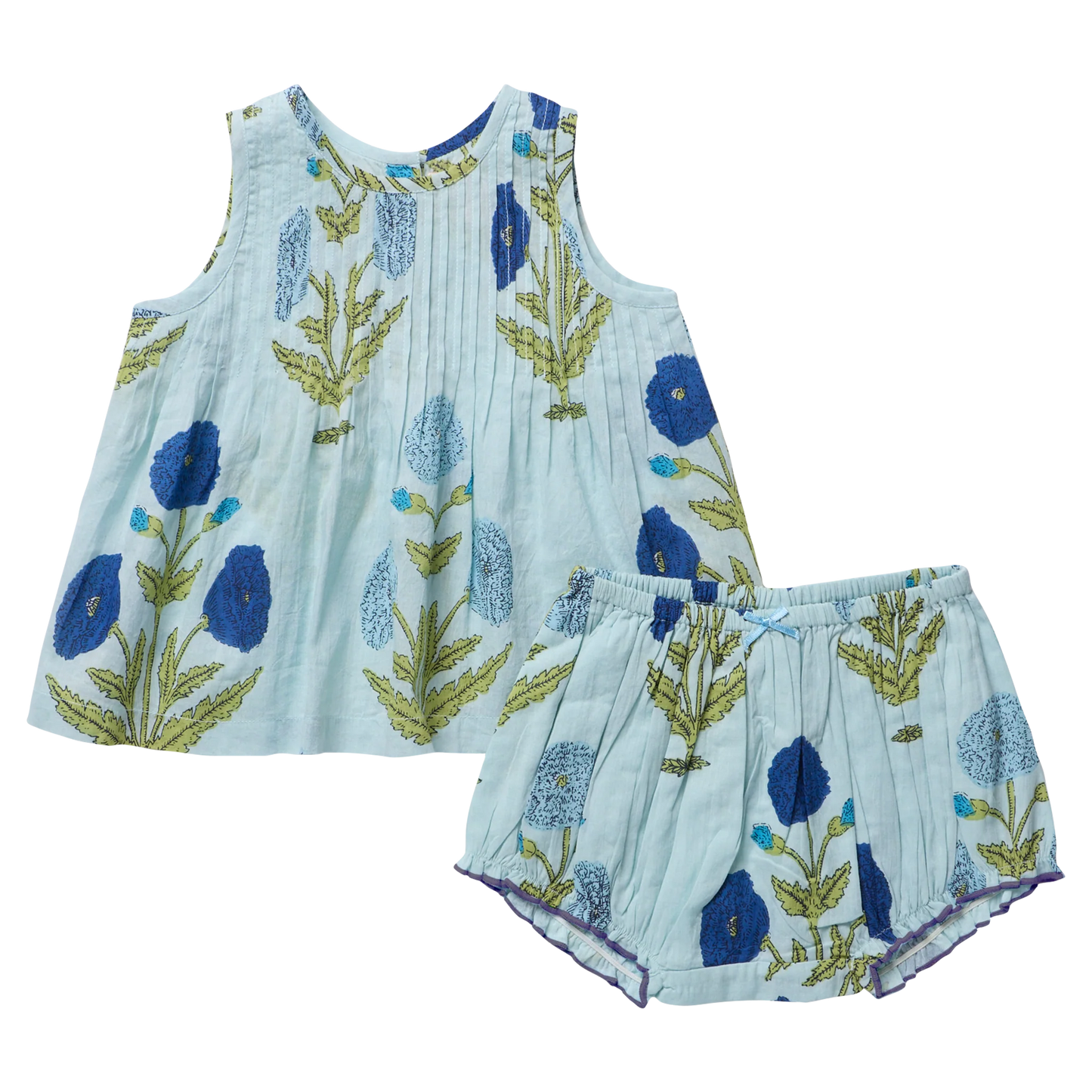 Baby Girls Jaipur 2-PC Set | Light Blue Dandelion