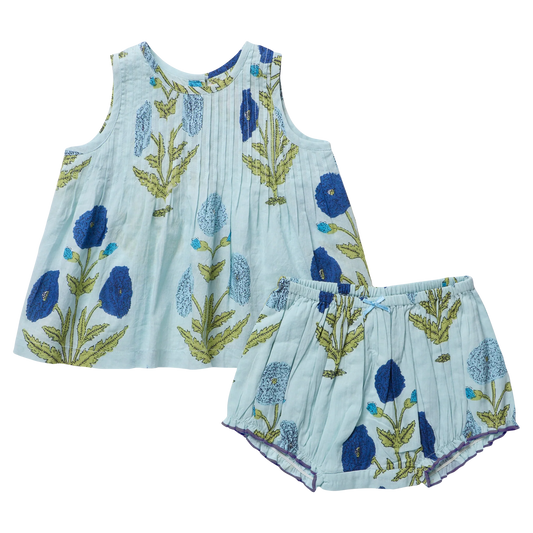 Baby Girls Jaipur 2-PC Set | Light Blue Dandelion