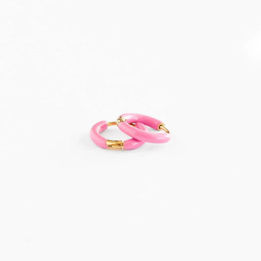 Enamel Hoop - Pink