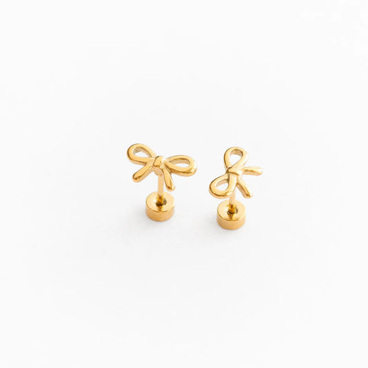 Screwback Stud - Bow
