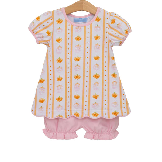 Pumpkin Patch Scalloped Bloomer Set