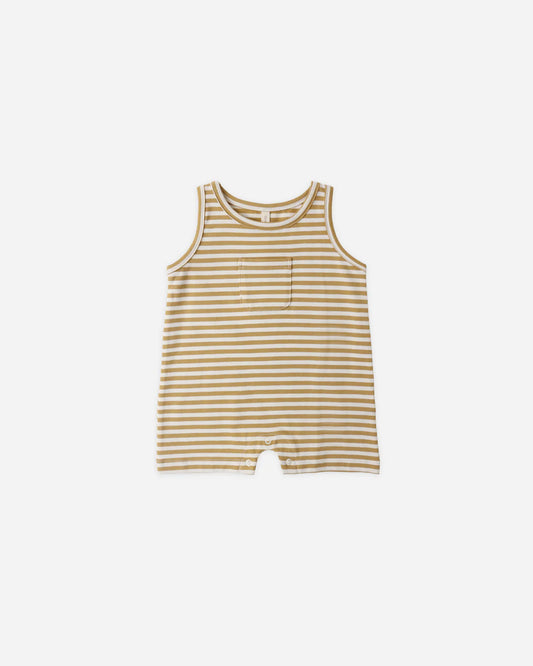 Sleeveless One-Piece Honey Stripe